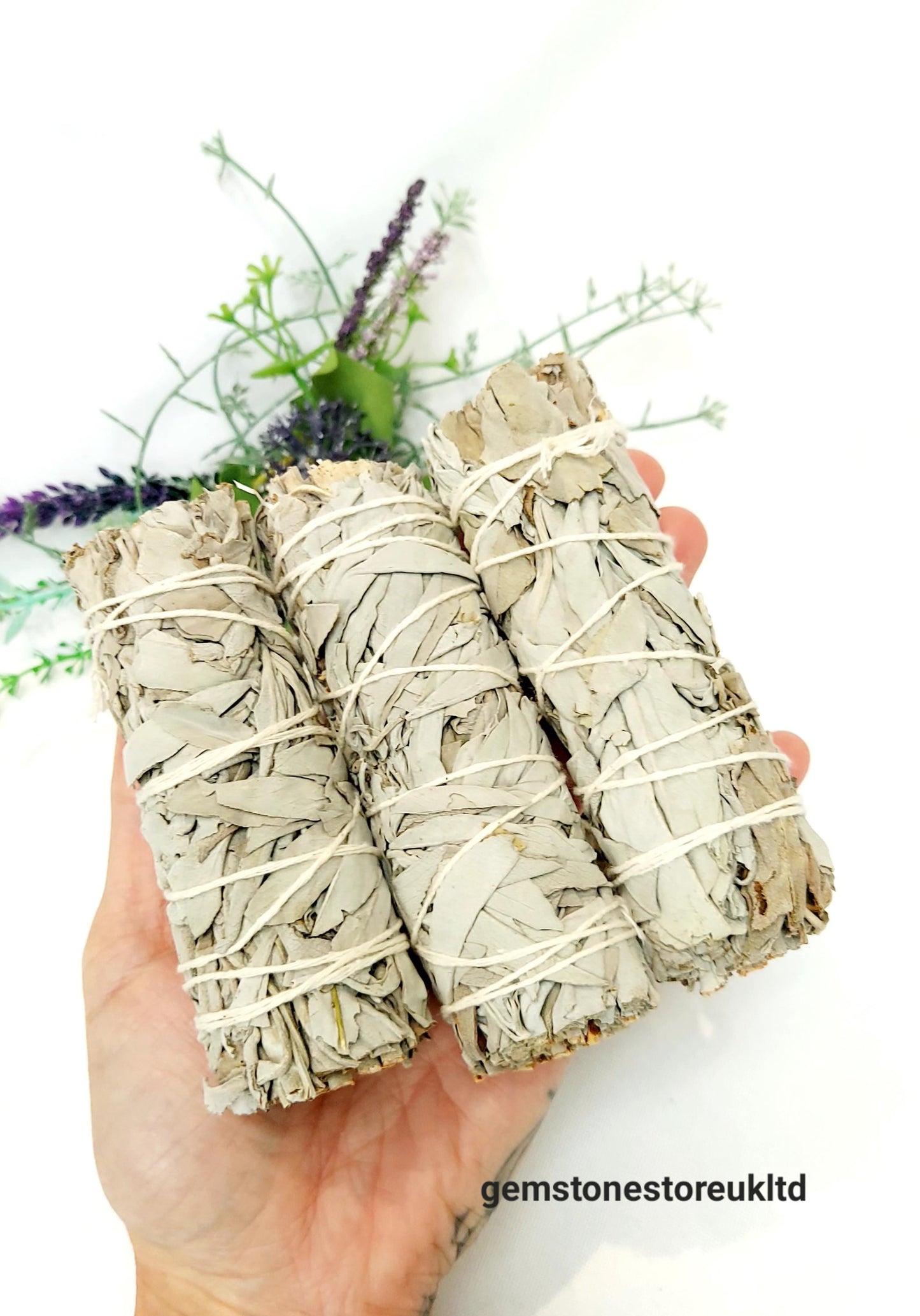 White Sage Smudge Stick – 4 Inch Californian Sage, Energy Cleansing & Home Clearing, Spiritual Smudge Sticks, Wholesale Bulk Sage, UK Seller