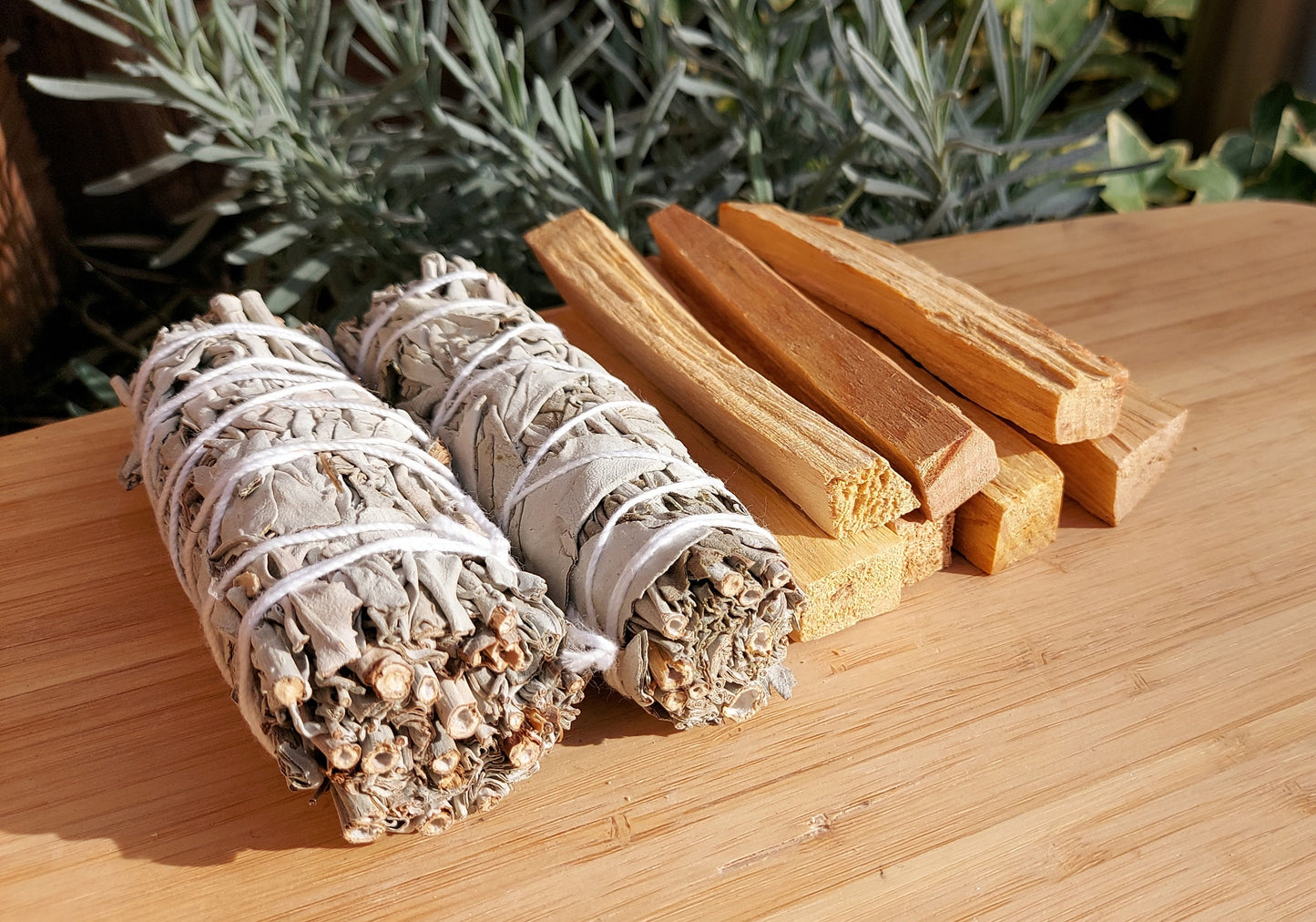 2 White Sage Smudge and 7 Palo Santo Bundle, 4" White Sage Smudge Bundle & Holy Wood, Smudge Sticks,Smudging Ceremonies Boxed Gift Set.