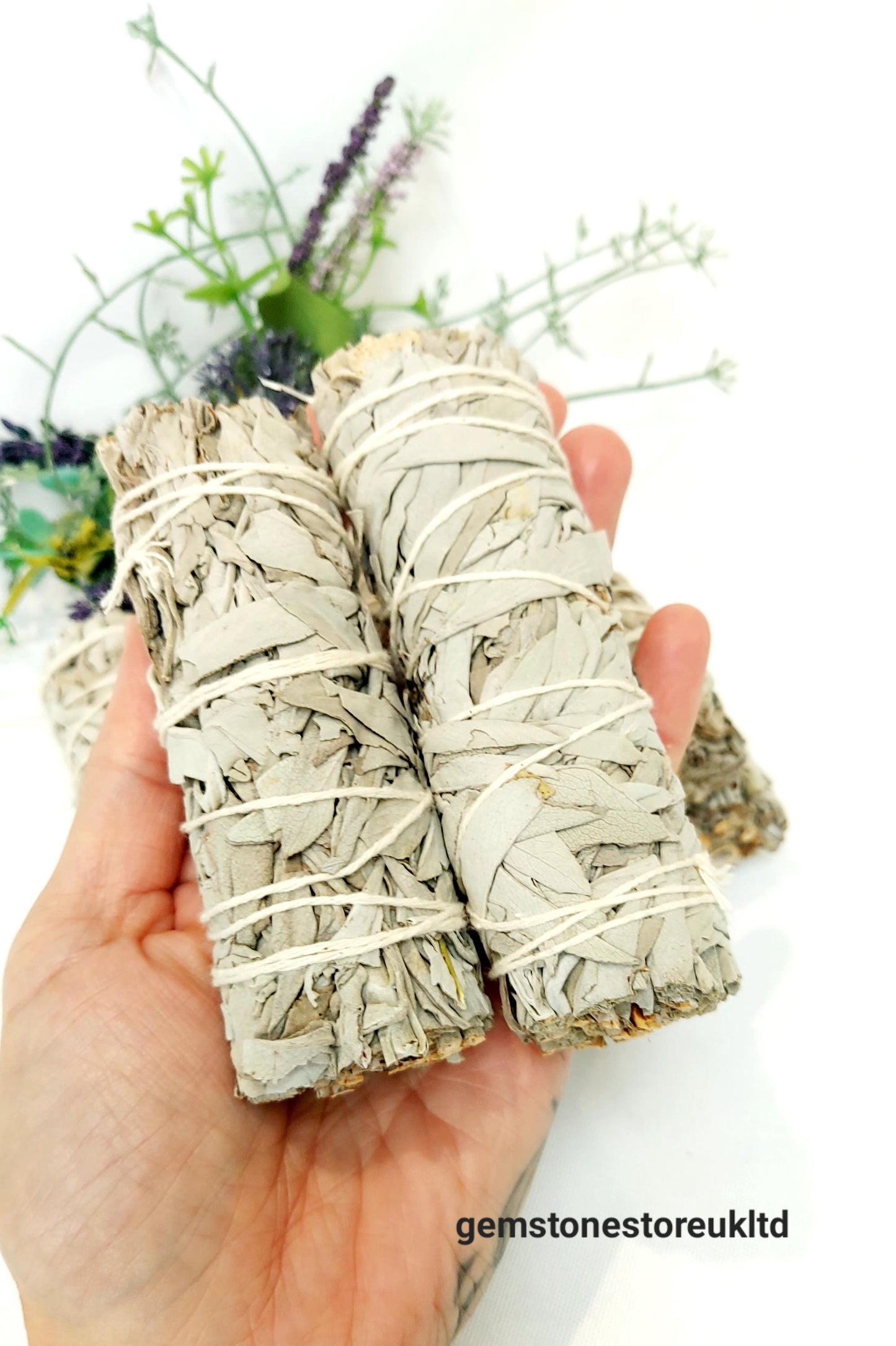 White Sage Smudge Stick – 4 Inch Californian Sage, Energy Cleansing & Home Clearing, Spiritual Smudge Sticks, Wholesale Bulk Sage, UK Seller
