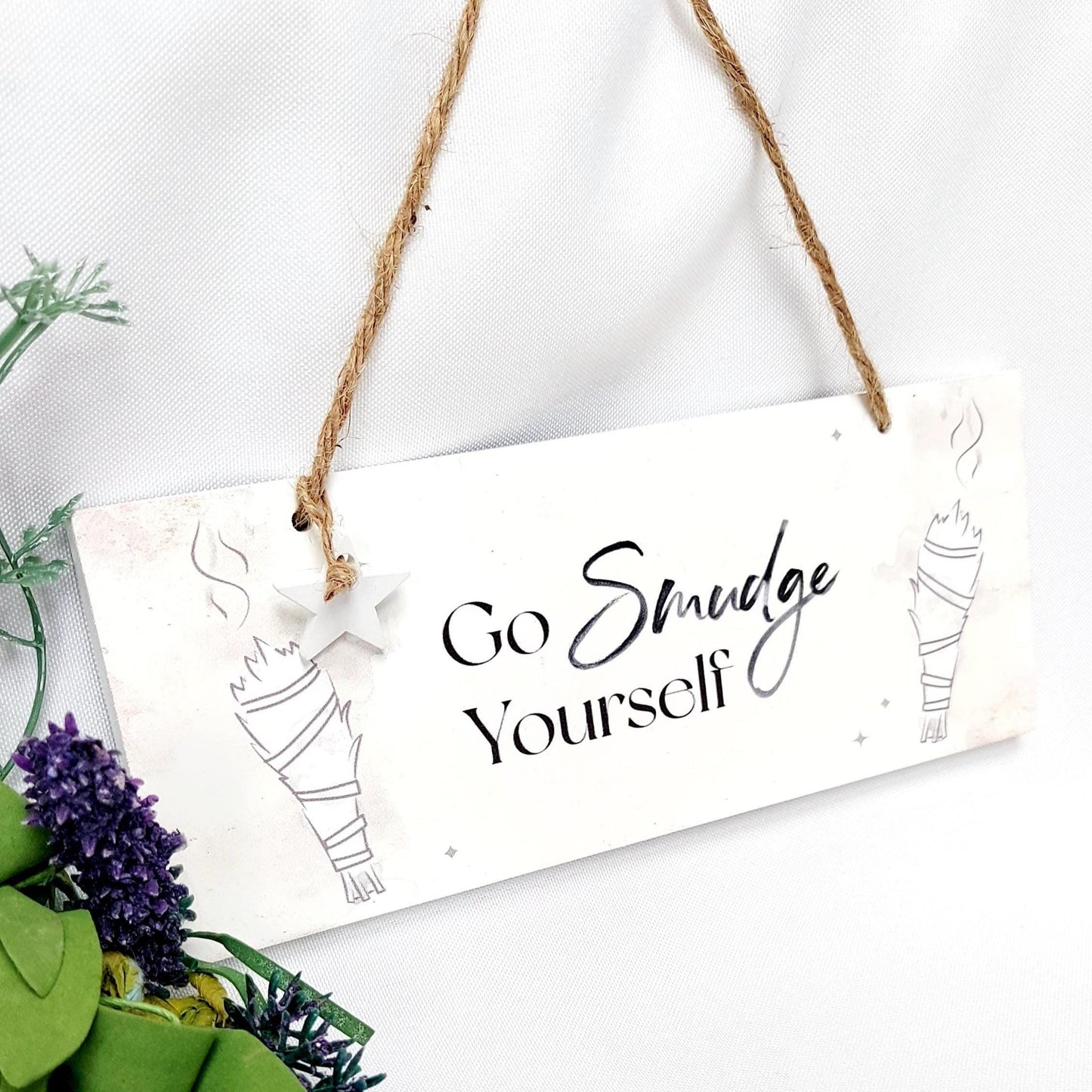 Go Smudge Yourself Wall Plaque Kit, Includes White Sage Smudge Stick & 14cm Scallop Shell. Choose Full Set or Individual Items, UK Seller