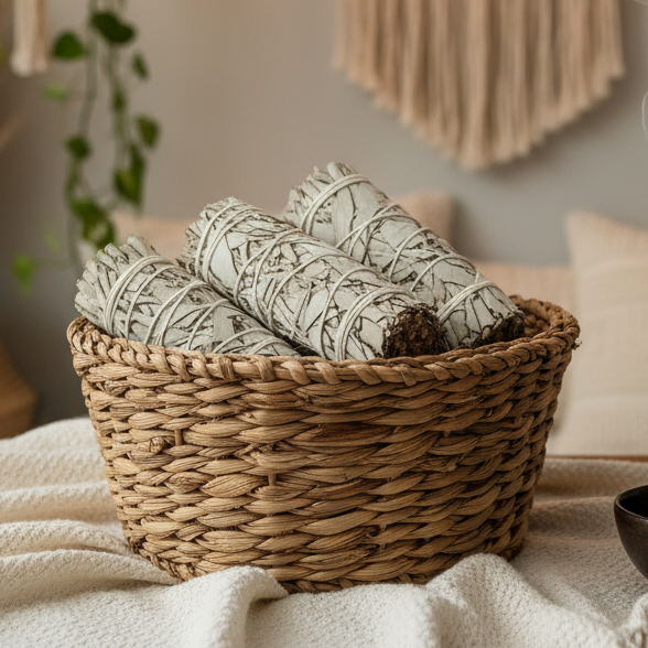 Boho basket scene