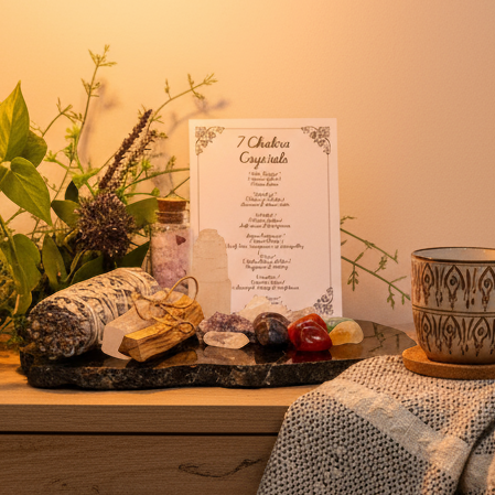Boho nightstand scene