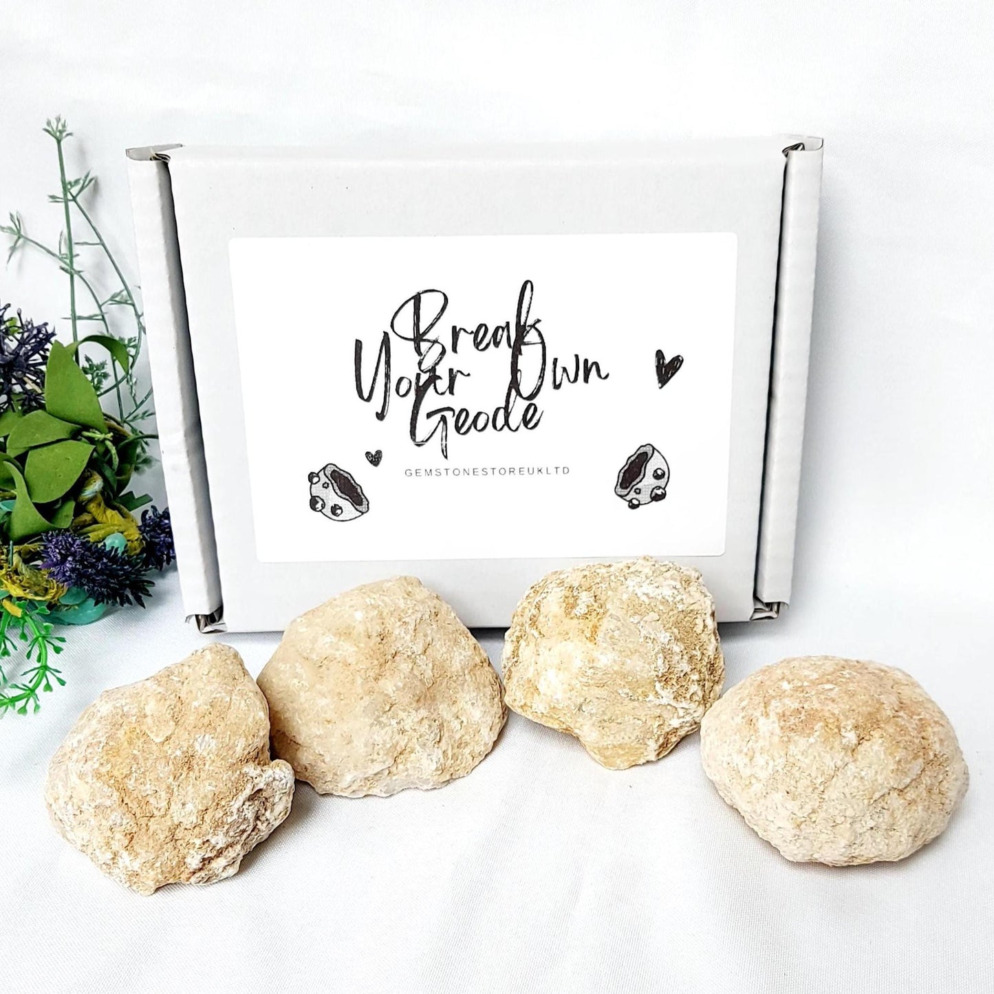 10 Break Your Own Geode, Stocking Filler Crystal, Christmas Geode, Secret Geode, Unopened Moroccan White Quartz Geode, Quartz Cluster.