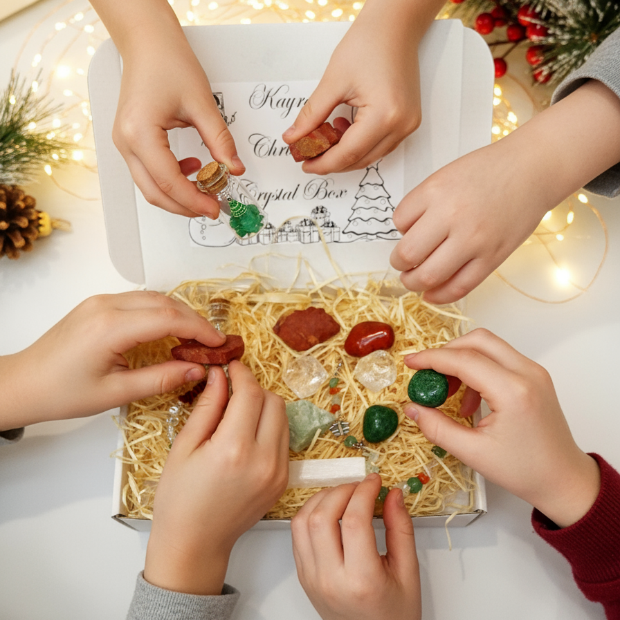 Children Discovering Crystals