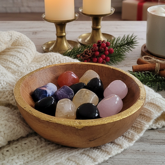 Cozy Christmas Morning Crystal Display