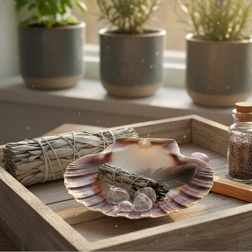 Cozy windowsill scene