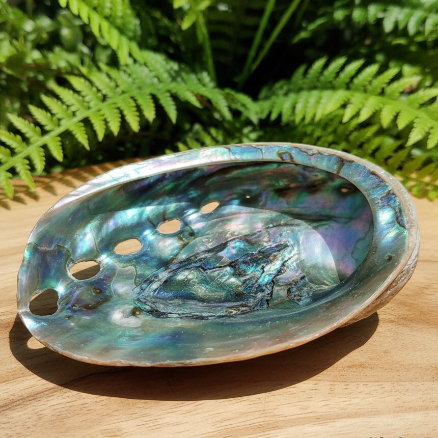 Enhanced Abalone on Wood