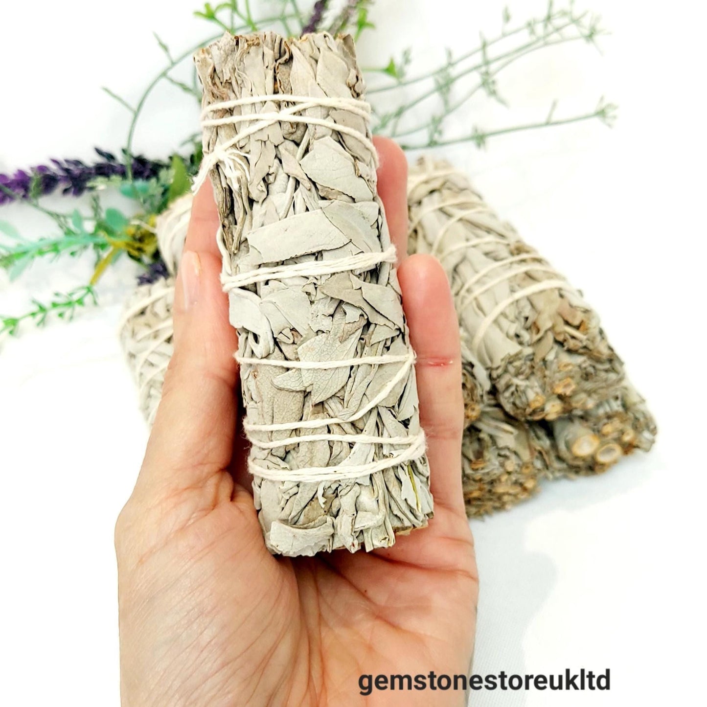 White Sage Smudge Stick – 4 Inch Californian Sage, Energy Cleansing & Home Clearing, Spiritual Smudge Sticks, Wholesale Bulk Sage, UK Seller