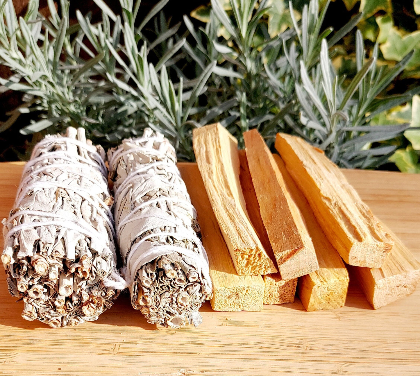 2 White Sage Smudge and 7 Palo Santo Bundle, 4" White Sage Smudge Bundle & Holy Wood, Smudge Sticks,Smudging Ceremonies Boxed Gift Set.