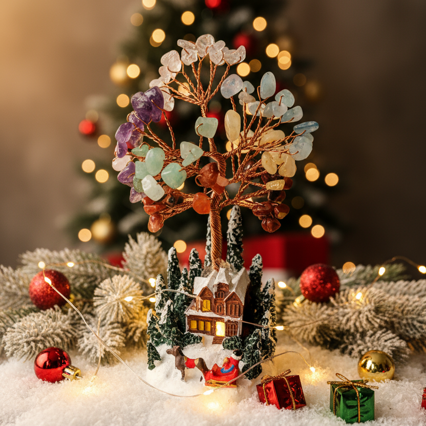 Festive Light Up Christmas Resin House