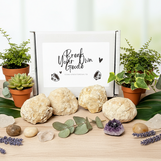 Break Your Own Moroccan Quartz Geode: Crystal Discovery Kit (10 Piece Set, 3-8cm )