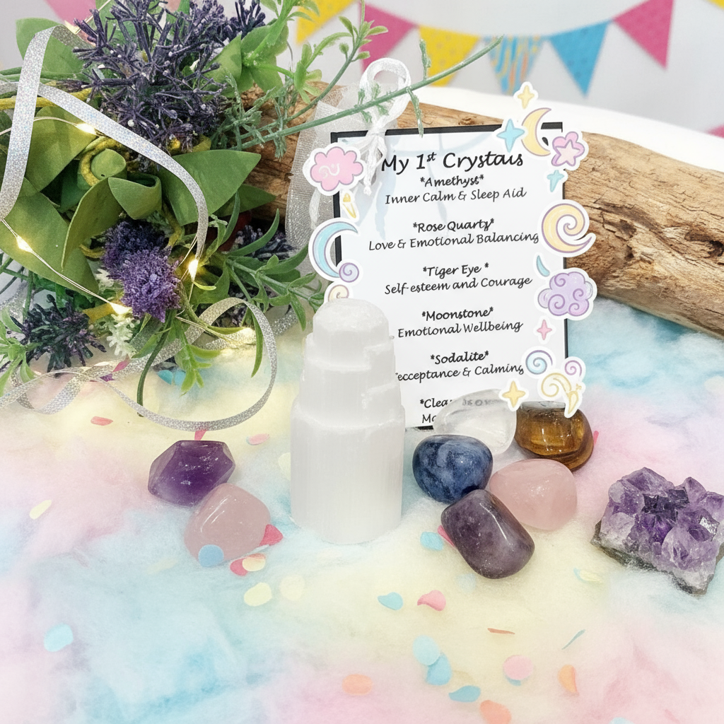 My 1st Crystal's Personalised Starter Box, Unique Gift for Young Explorers! Children's Birthday & Christmas Crystal Box, Kids Crystals Gift.