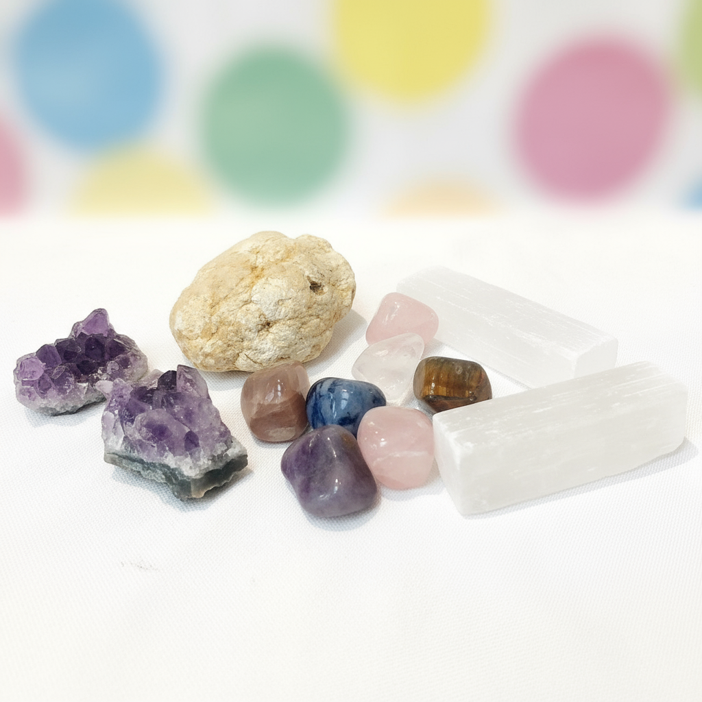 My 1st Crystal's Personalised Starter Box, Unique Gift for Young Explorers! Children's Birthday & Christmas Crystal Box, Kids Crystals Gift.