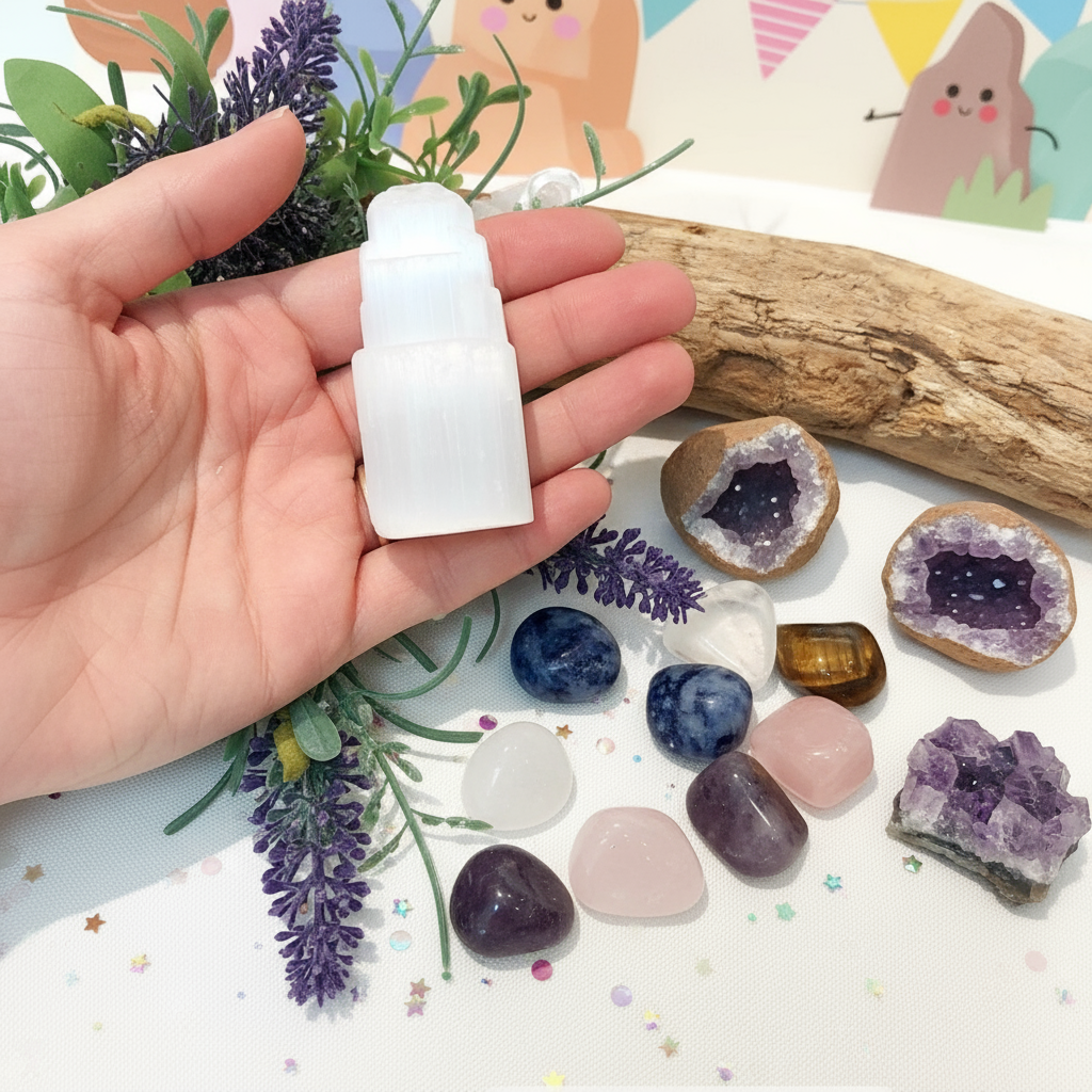 My 1st Crystal's Personalised Starter Box, Unique Gift for Young Explorers! Children's Birthday & Christmas Crystal Box, Kids Crystals Gift.