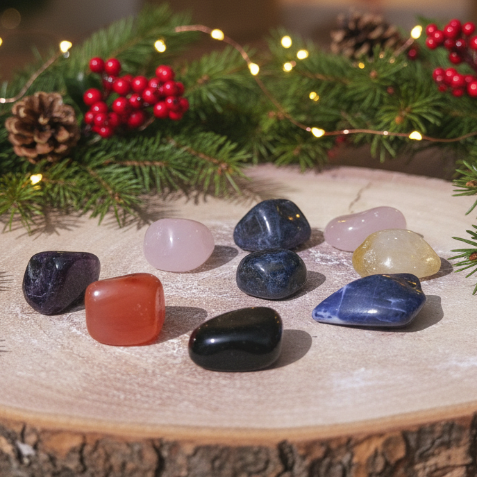 Rustic Christmas Crystal Display