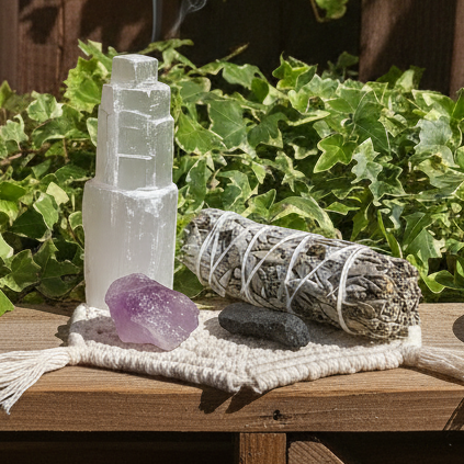 Boho altar scene
