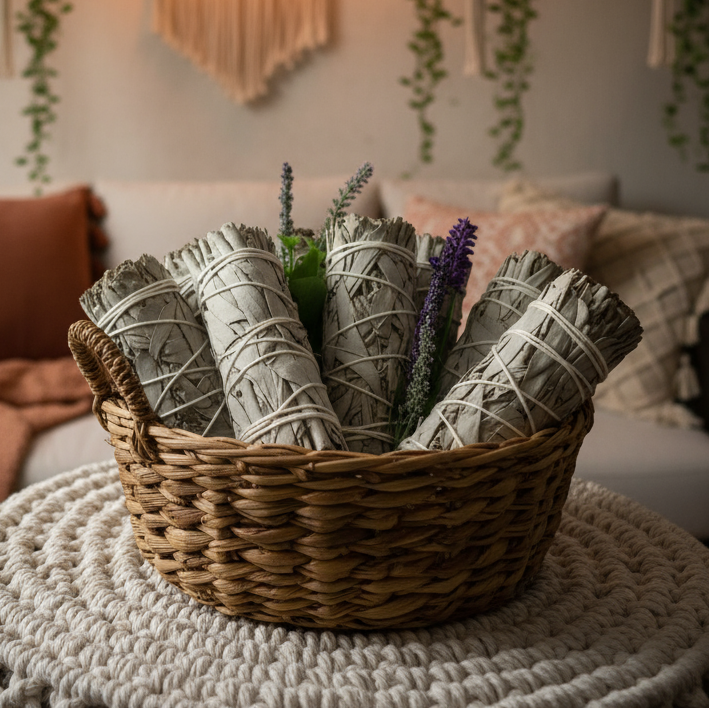Boho basket scene