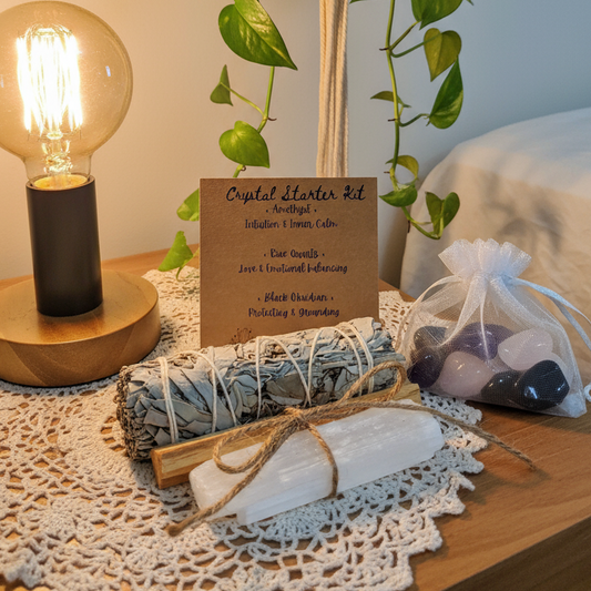 Boho nightstand scene
