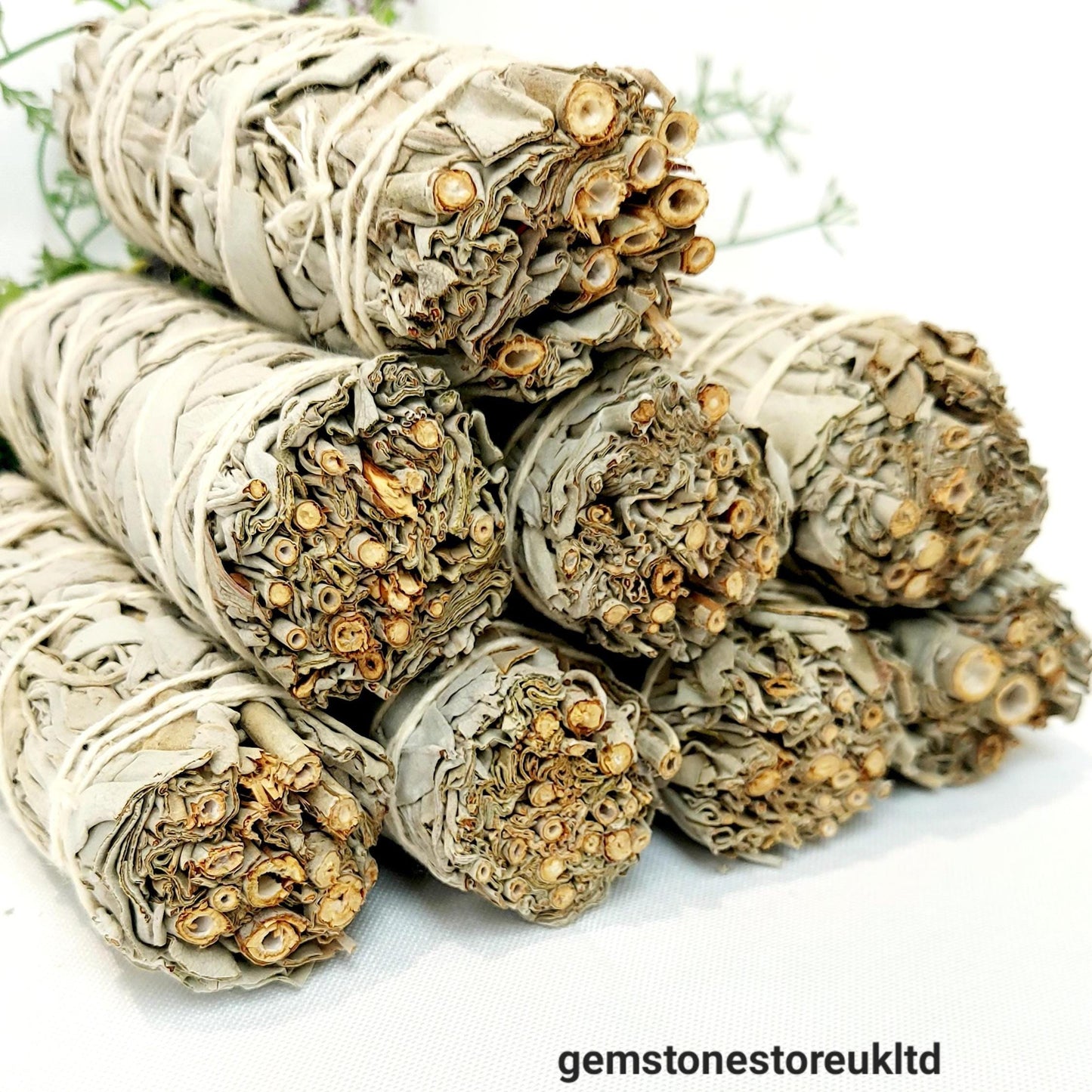 Ten 4" White Sage Smudge Stick, Wholesale Californian White Sage Smudge Sticks 4 Inch, Energy Clearing Spiritual Home Cleansing, UK Seller.