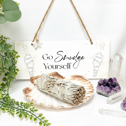 Go Smudge Yourself kit with plants and crystals
