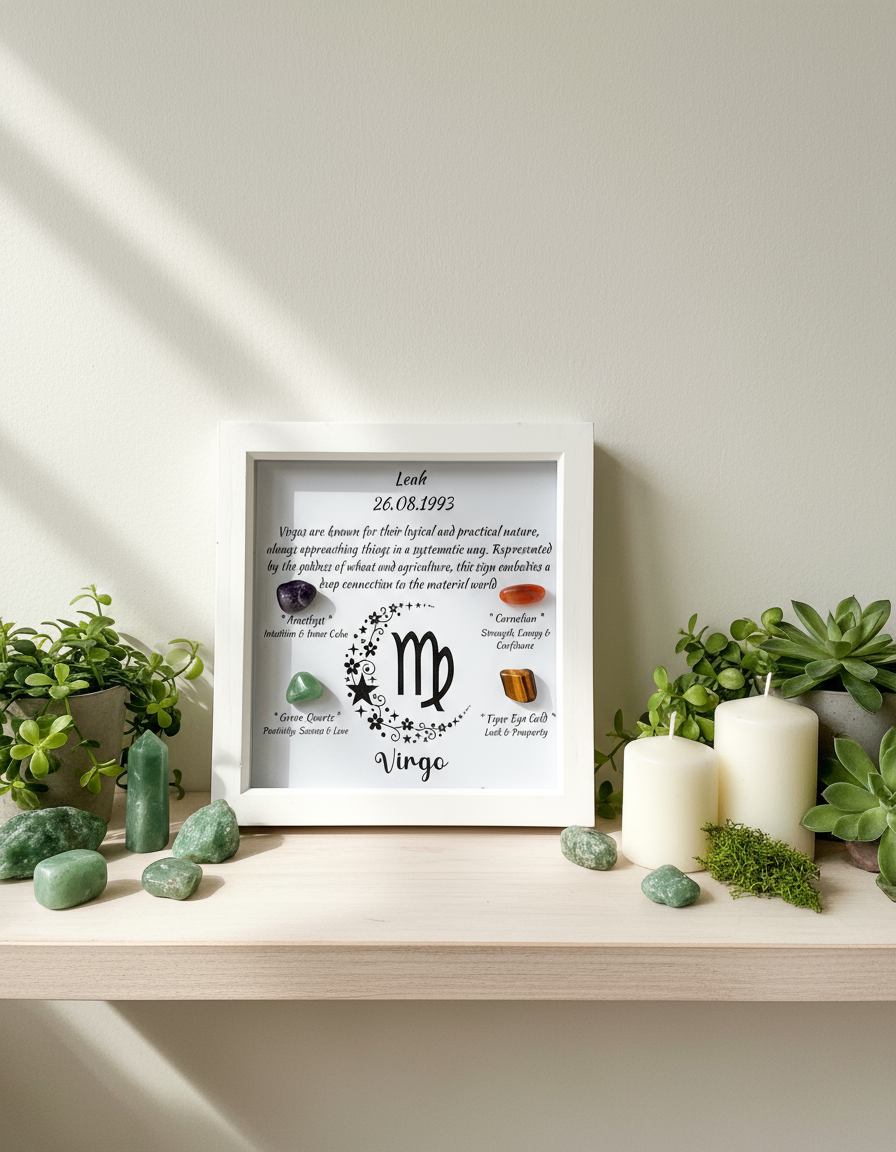 Virgo frame lifestyle with white background